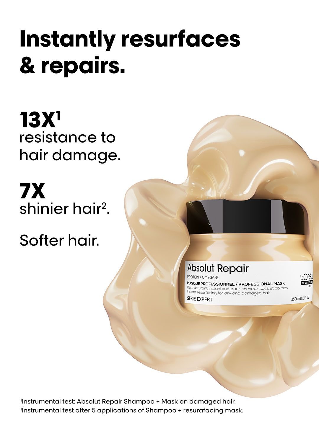 LOreal Professionnel Absolut Repair Mask For Dry Hair with Protein & Omega-9 - 250ml - Image 2