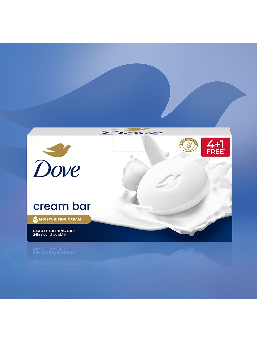 Dove Set of 10 Cream Beauty Bathing Bar With Nutrient Serum for 24Hr - 125g each - Image 2