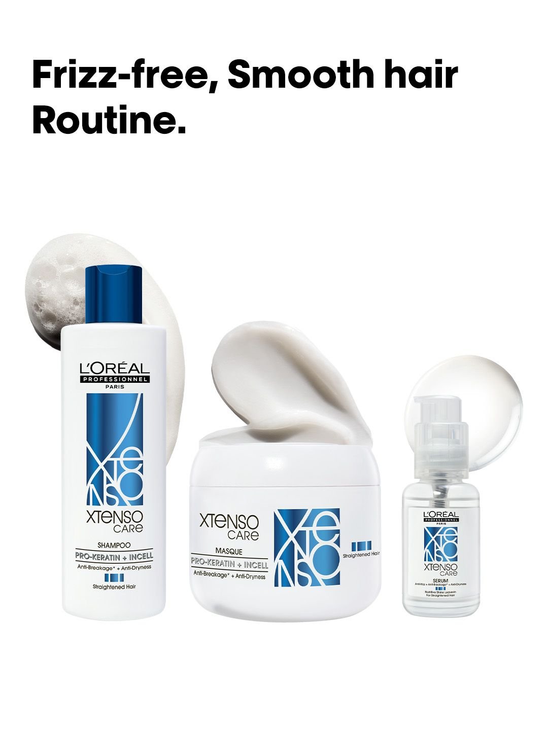 LOreal Professionnel Xtenso Care Pro-Keratine Shampoo, Masque & Serum Combo