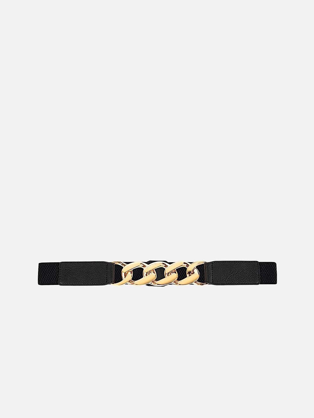Women Metal Chain Accented Elasticated Belt - Image 2