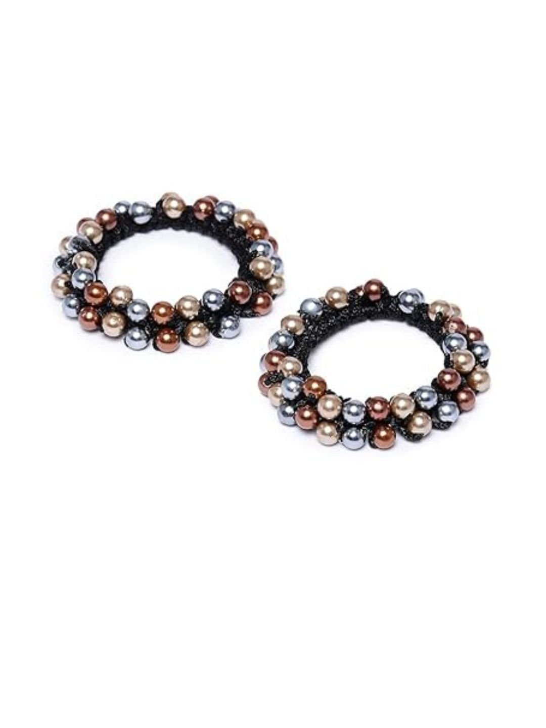 DressBerry Women Set of 2 Beaded Ponytail Holders - Image 2