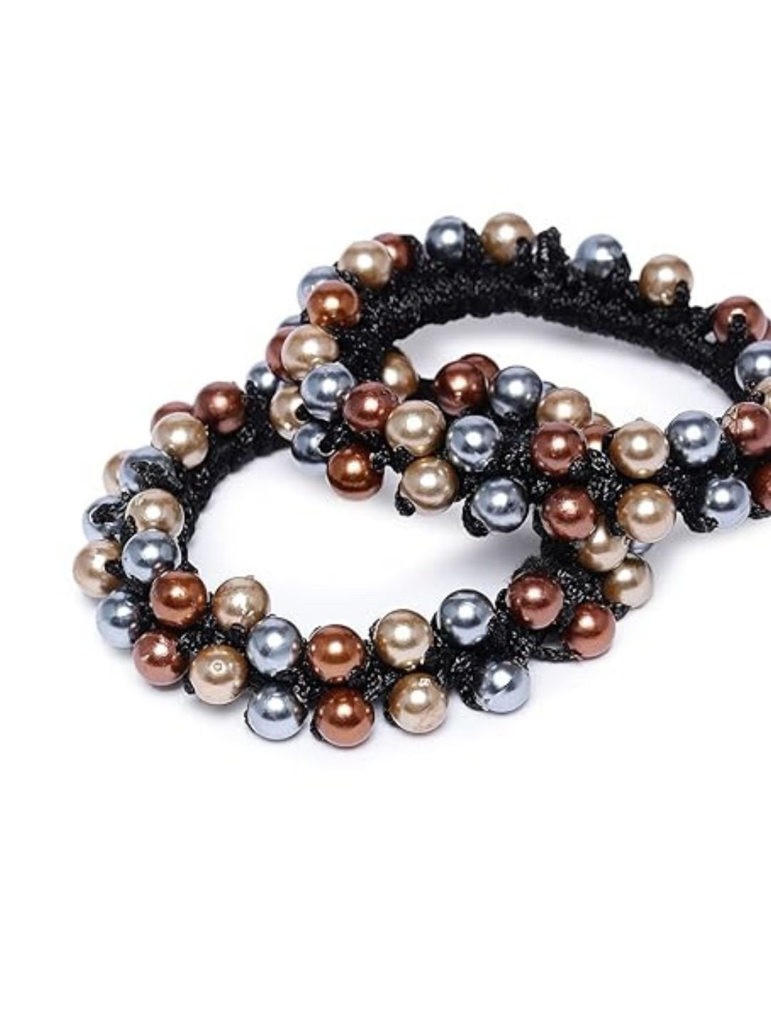 DressBerry Women Set of 2 Beaded Ponytail Holders - Image 4