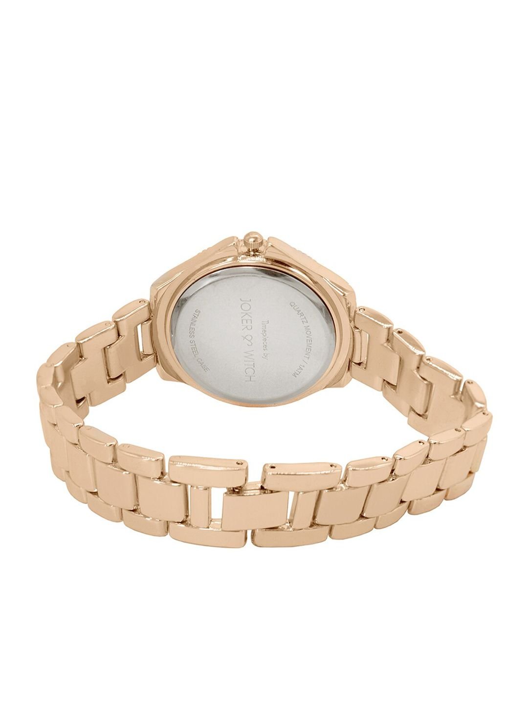 JOKER & WITCH Women Rose Gold-Toned & Black Amber Light Love Triangle Watch Gift Set JWLT195 - Image 4