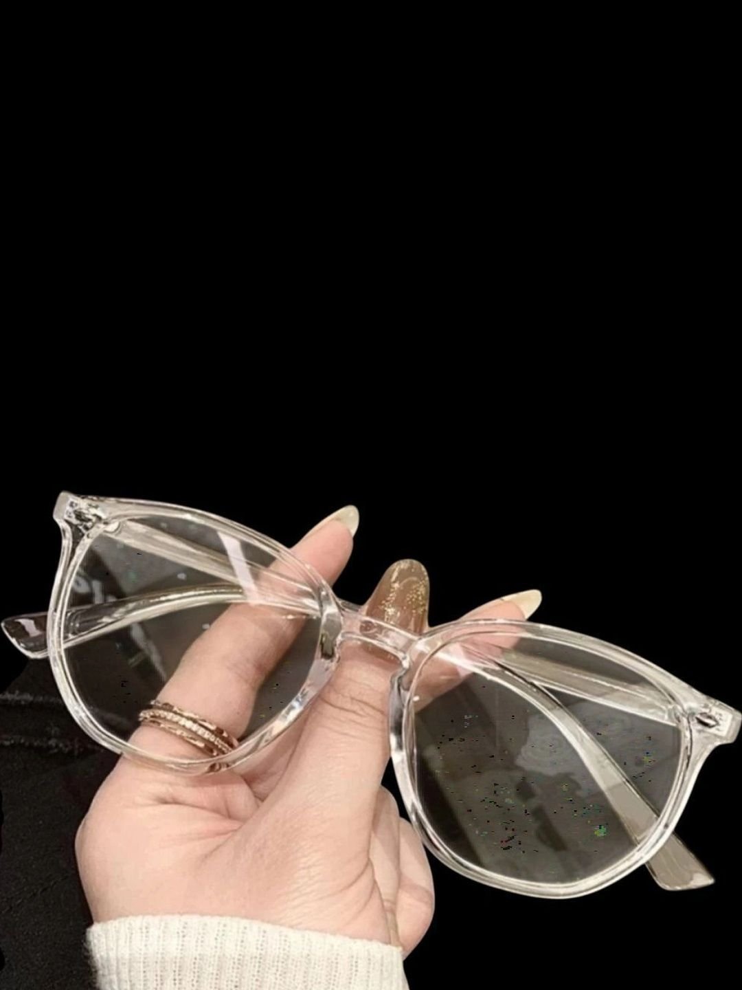 Brostin Unisex Clear Other Sunglasses with - Image 2