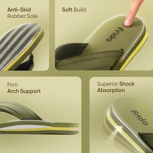 Frido Cloud Comfort Slippers for Women & Men | Available in 2 Options- Arch Support & Without Arch |Orthopedic Soft Home Chappal Unisex Slipper, House Slipper with Anti-Skid Sole for Home Use & Casual - Image 4