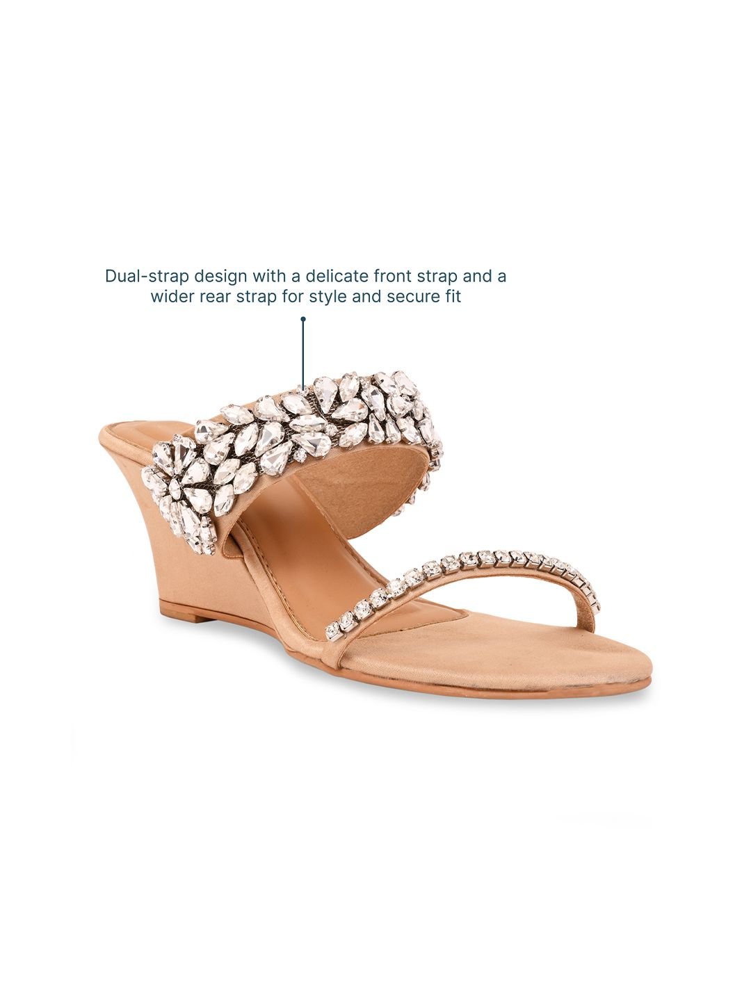 PU Party Open Back Open Toe Wedge Sandals - Image 3