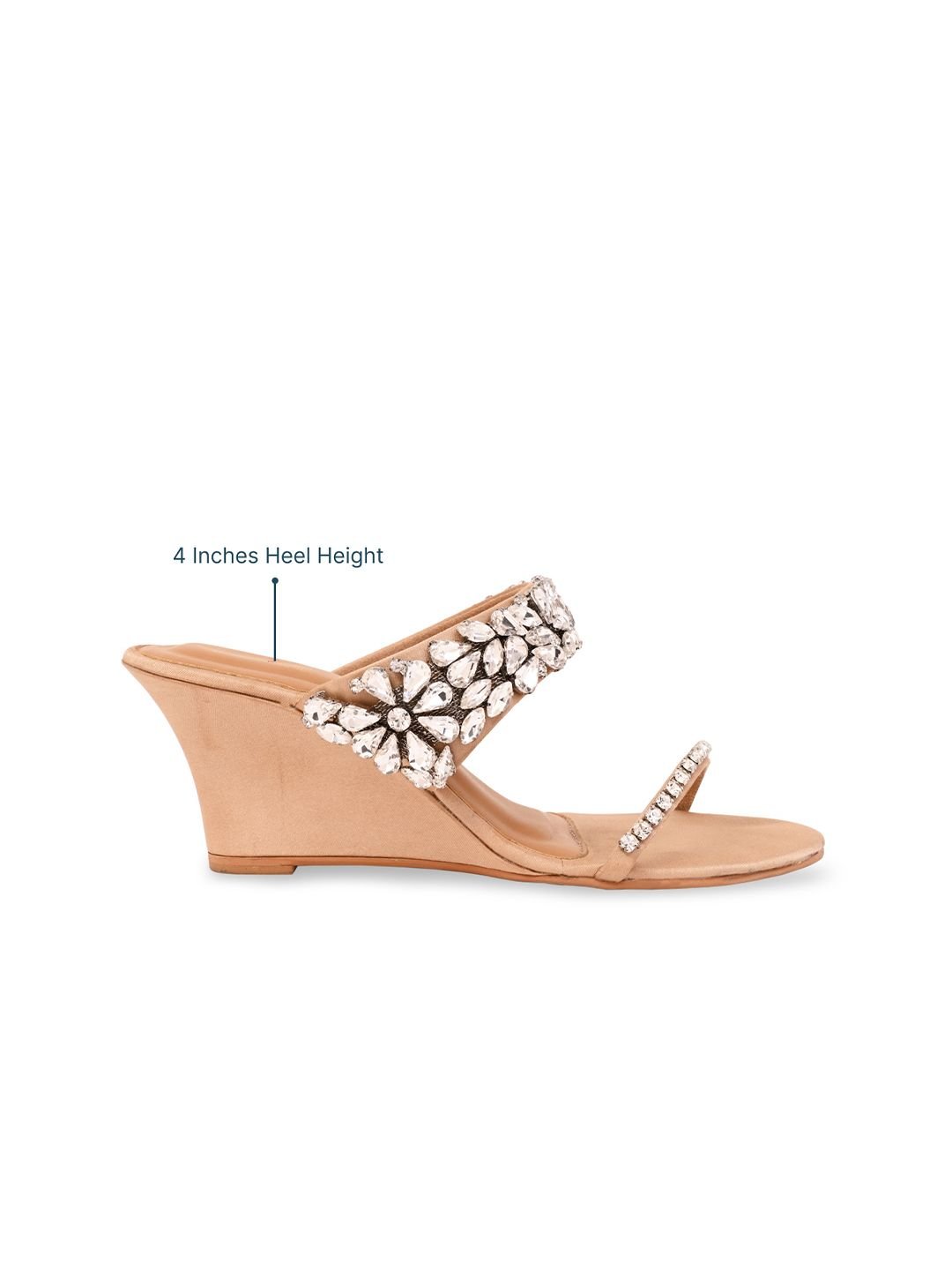 PU Party Open Back Open Toe Wedge Sandals - Image 4