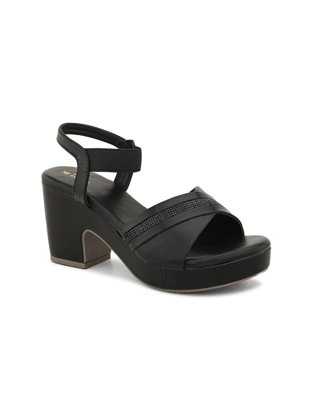 XE Looks Attractive And Stylish With Ankle Straps Block Heel - Image 3