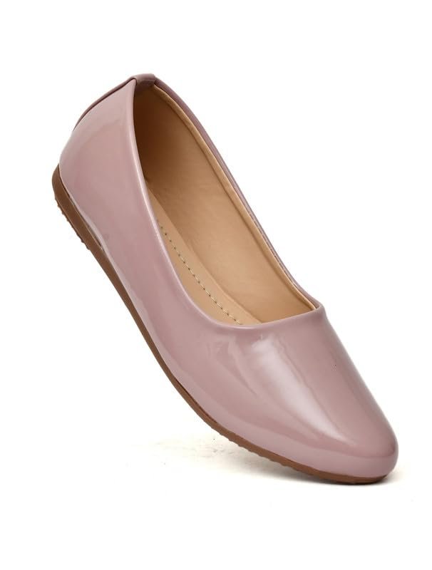MISS London Women’s Bellies | Patent Leather Flats for Casual & Office Wear | Stylish & Comfortable | TPC Sole - Image 2