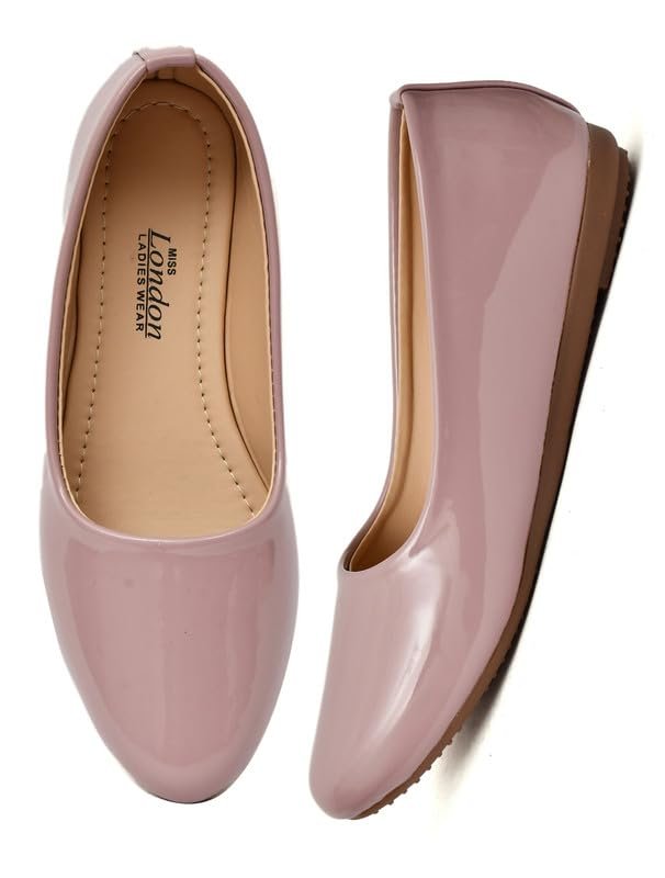 MISS London Women’s Bellies | Patent Leather Flats for Casual & Office Wear | Stylish & Comfortable | TPC Sole - Image 4