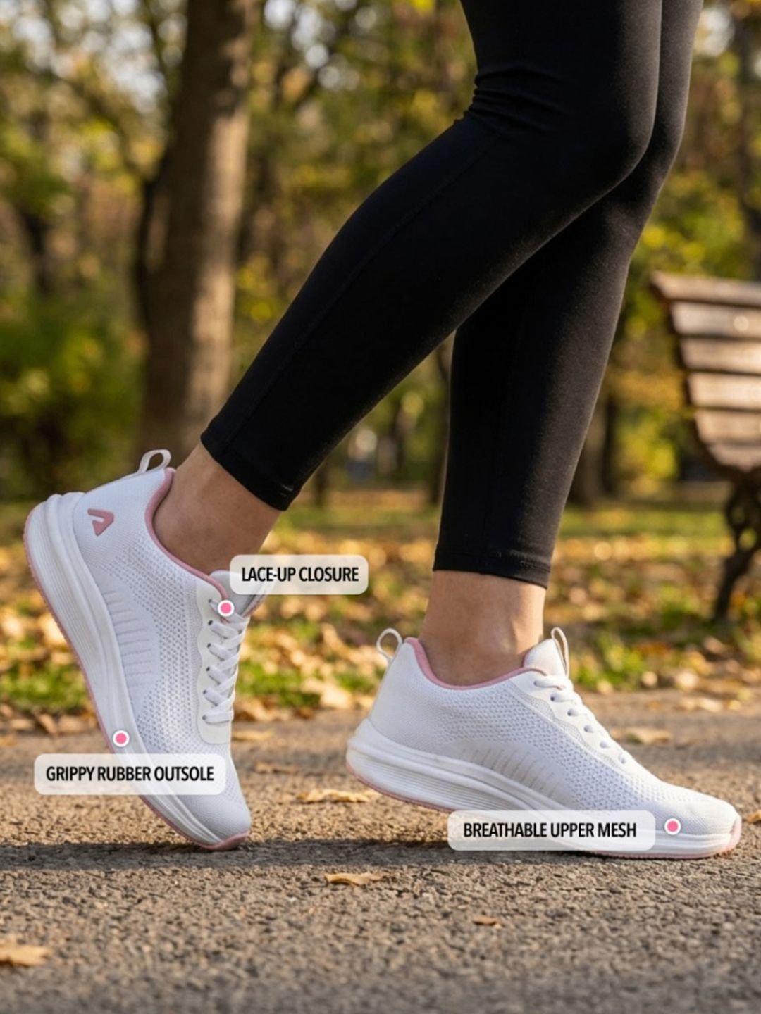 BOLDFIT BOLDFIT Women White Progressx Running & Walking Sports Shoes - Image 2