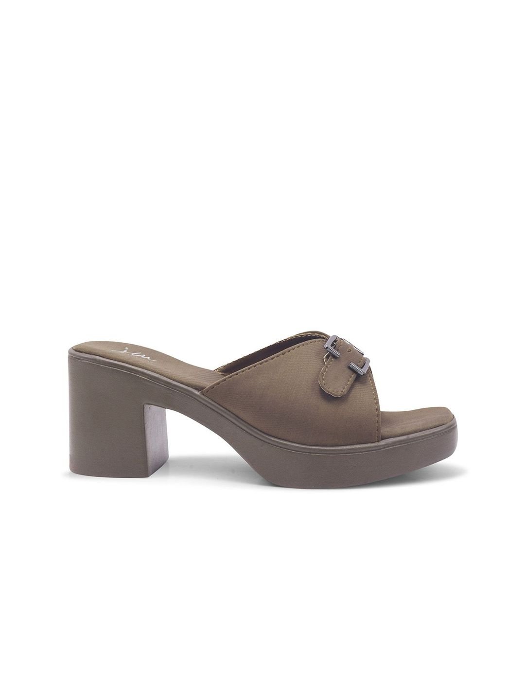 JM Looks Classic Buckle Strap Heels With Modern Design And Chunky Heel - Image 4