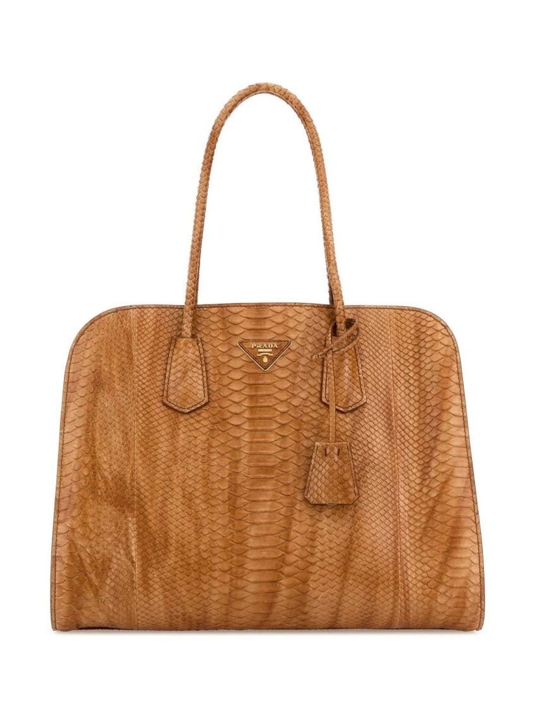 Prada Orange Logo Large Shoulder Bag