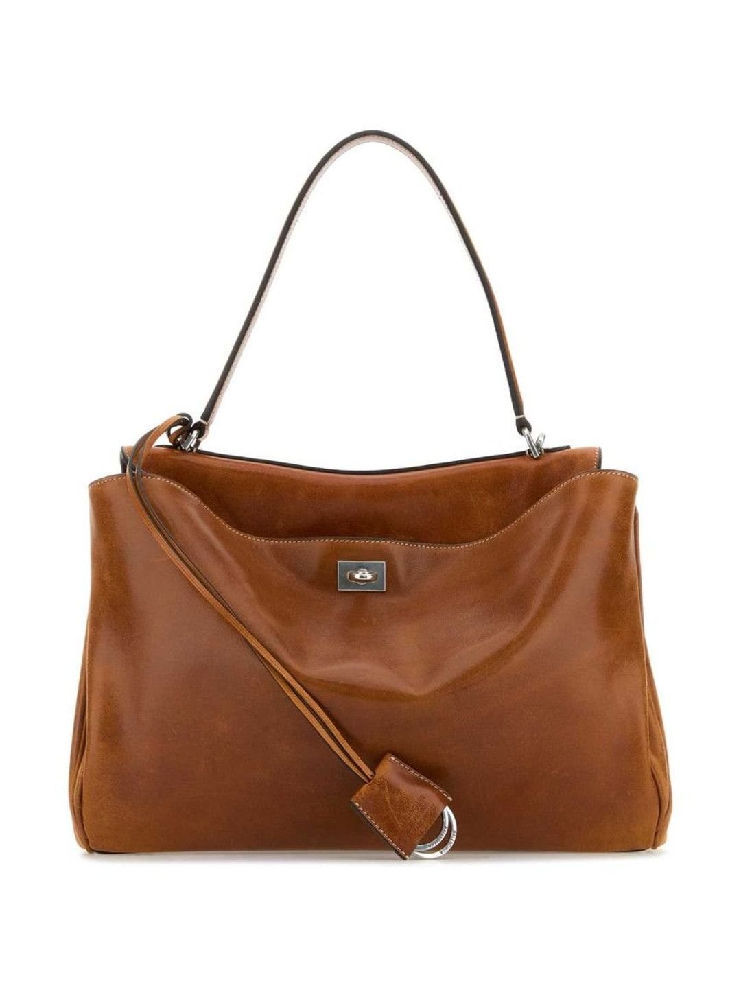 Balenciaga Brown Rodeo Medium Satchel