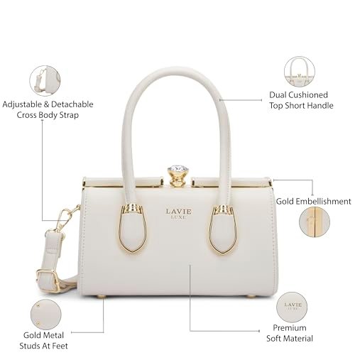 Lavie Luxe Women's Dazzem26 Frame Satchel Handbag | Satchel Bag For Work | Ladies Purse | Stylish Shoulder Bag | Gift For Women - Image 3