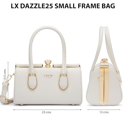 Lavie Luxe Women's Dazzem26 Frame Satchel Handbag | Satchel Bag For Work | Ladies Purse | Stylish Shoulder Bag | Gift For Women - Image 4