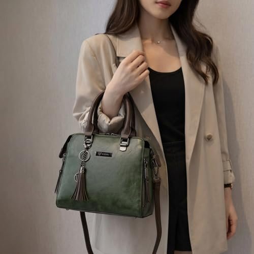 VISMIINTREND Hand bags for Women Stylish, Sling bag | Rakhi Gift for Sister | 6 Pockets Satchel / Handbag , PETA Approved Vegan Leather Ladies Purse for Office , Perfect Birthday & Rakshabandhan Gift - Image 2
