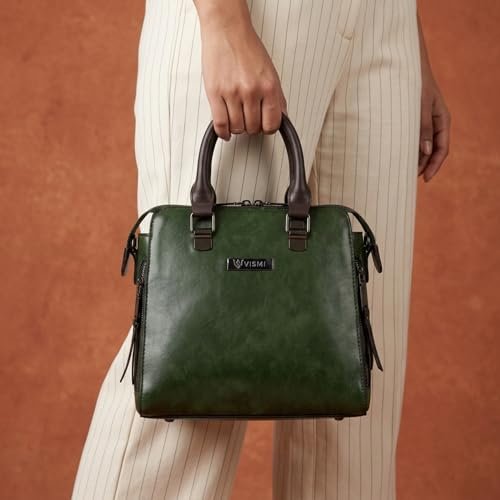 VISMIINTREND Hand bags for Women Stylish, Sling bag | Rakhi Gift for Sister | 6 Pockets Satchel / Handbag , PETA Approved Vegan Leather Ladies Purse for Office , Perfect Birthday & Rakshabandhan Gift - Image 3
