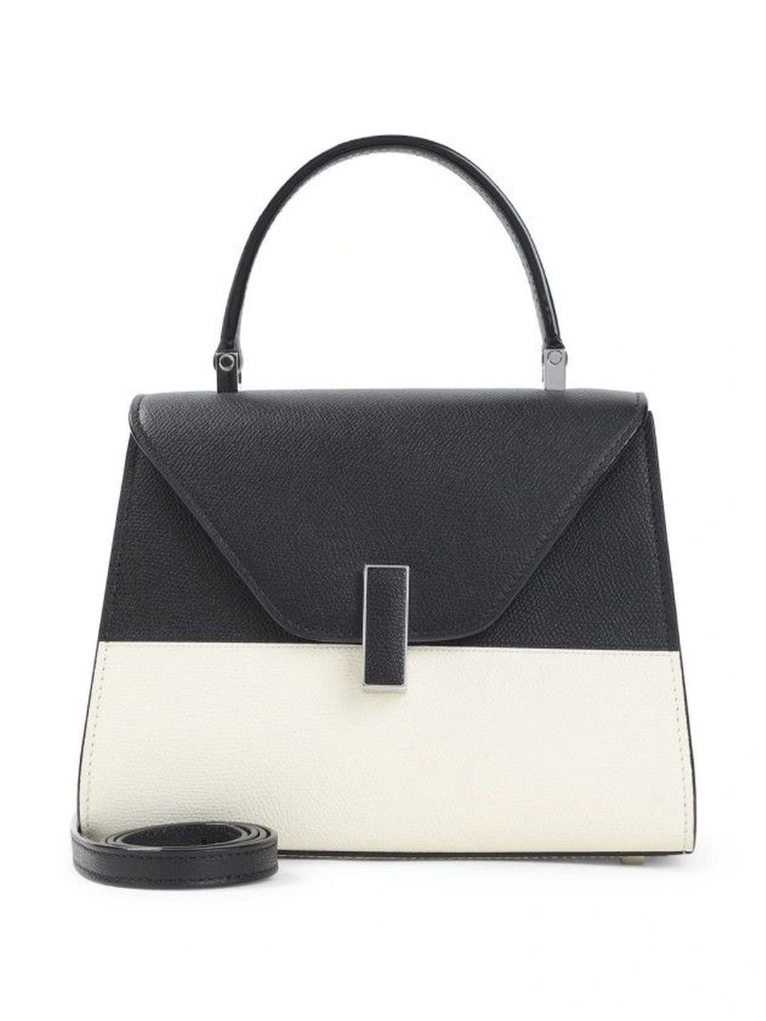 Valextra BlackWhite Iside Satchel