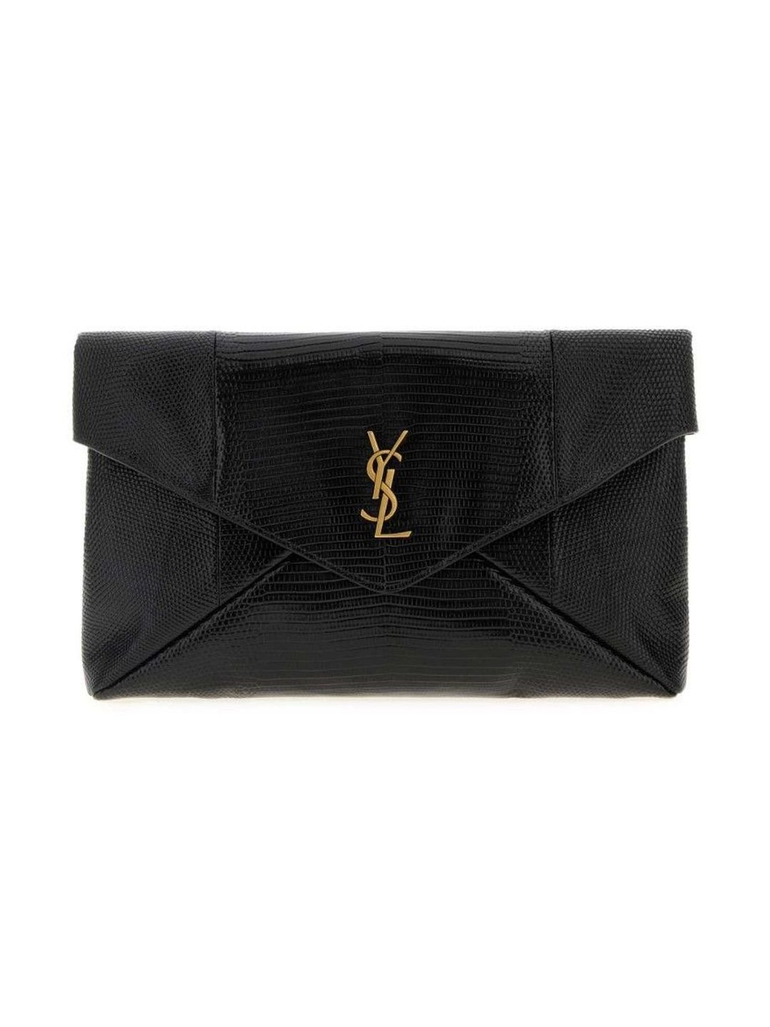 Saint Laurent Black Logo Clutch