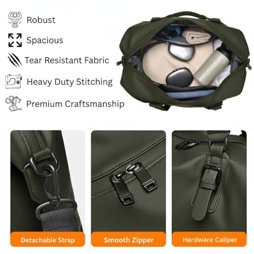 CAVALO - Be Unique Men’s Crossbody Duffle Bag | Large Capacity Casual Travel, Office, Fitness & Daily Commute Bag with Zipper | Travel & Gym Bag - Image 4