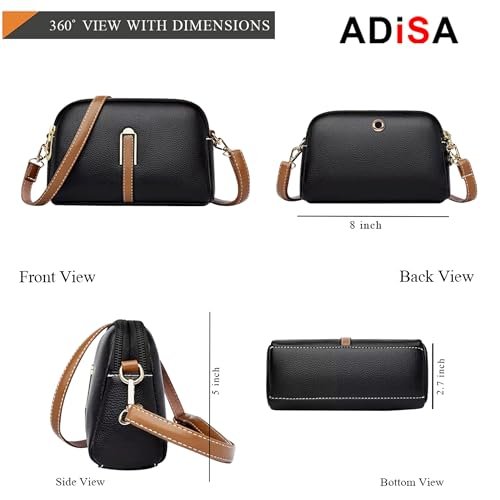 ADISA Women's Crossbody Sling Bag - Stylish Cross Body Handbag for Girls & Women - Adjustable Strap Shoulder Bag (SL5141) - Image 2