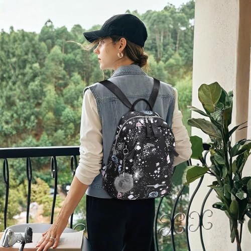 MOCA Fashionable Casual Nylon Backpack for Womens Girls M Size Multipurpose BagPack Travel, Casual, College, Office, Work, Diwali Gift Bag Women - Image 2