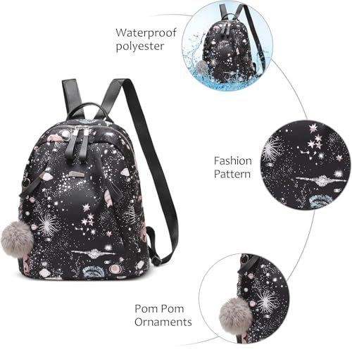 MOCA Fashionable Casual Nylon Backpack for Womens Girls M Size Multipurpose BagPack Travel, Casual, College, Office, Work, Diwali Gift Bag Women - Image 3