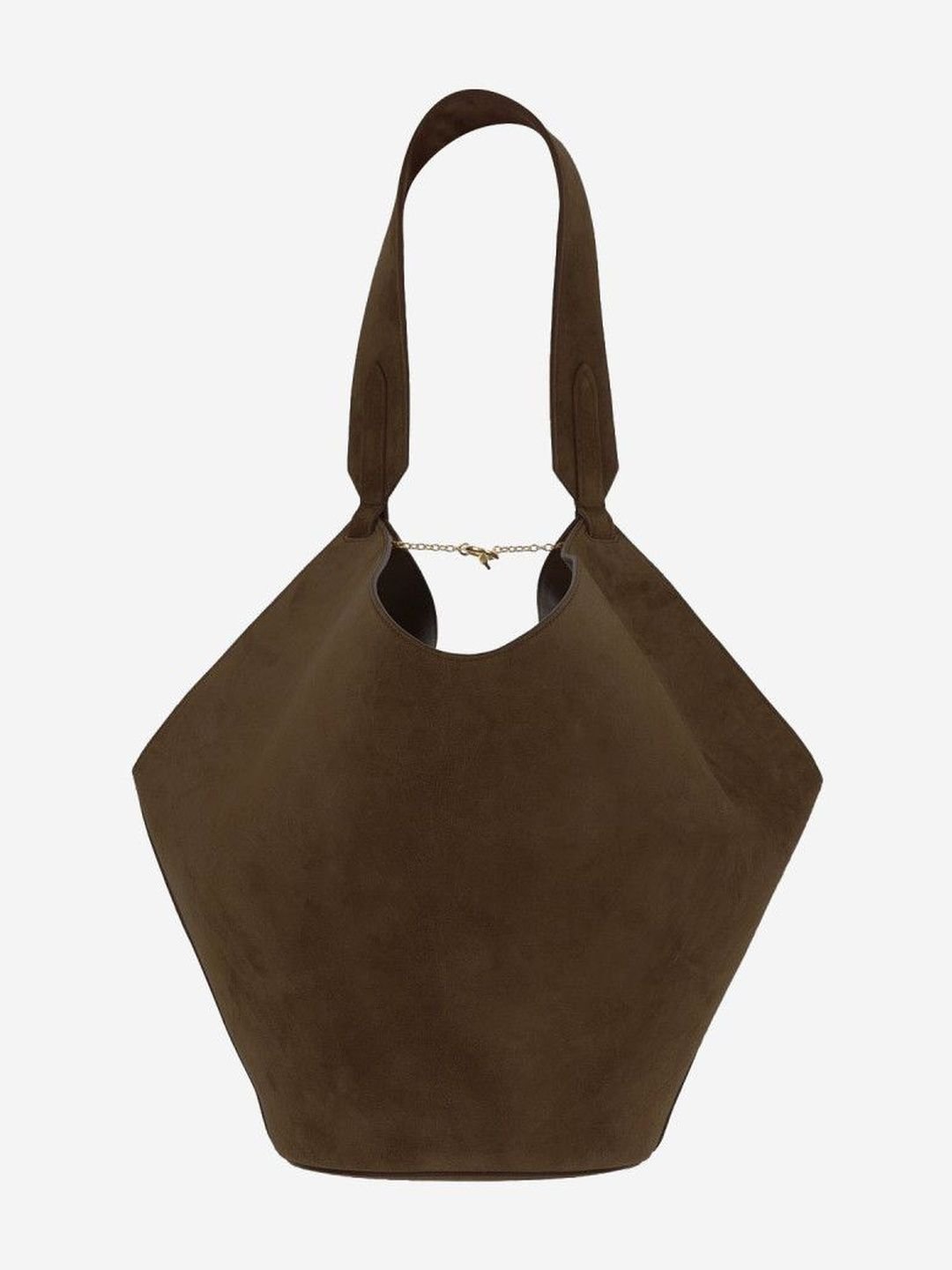 Khaite Dark Brown Suede Shoulder Bag - Image 3