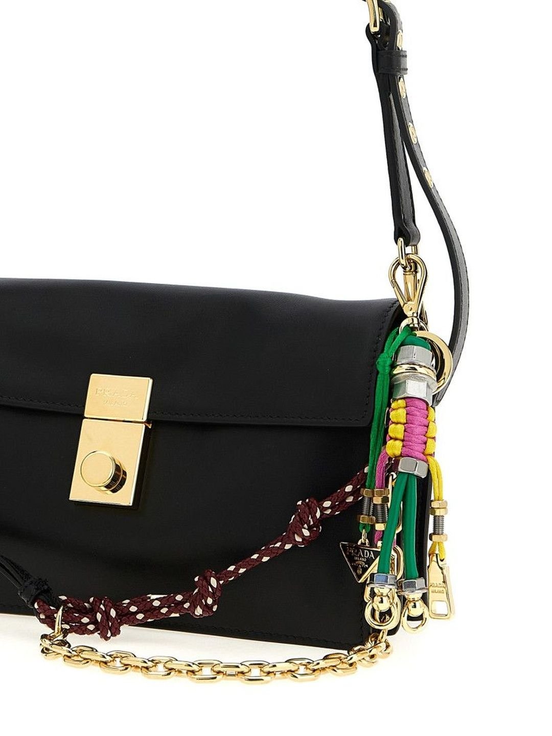 Prada Black Soft Sound Small Shoulder Bag - Image 3