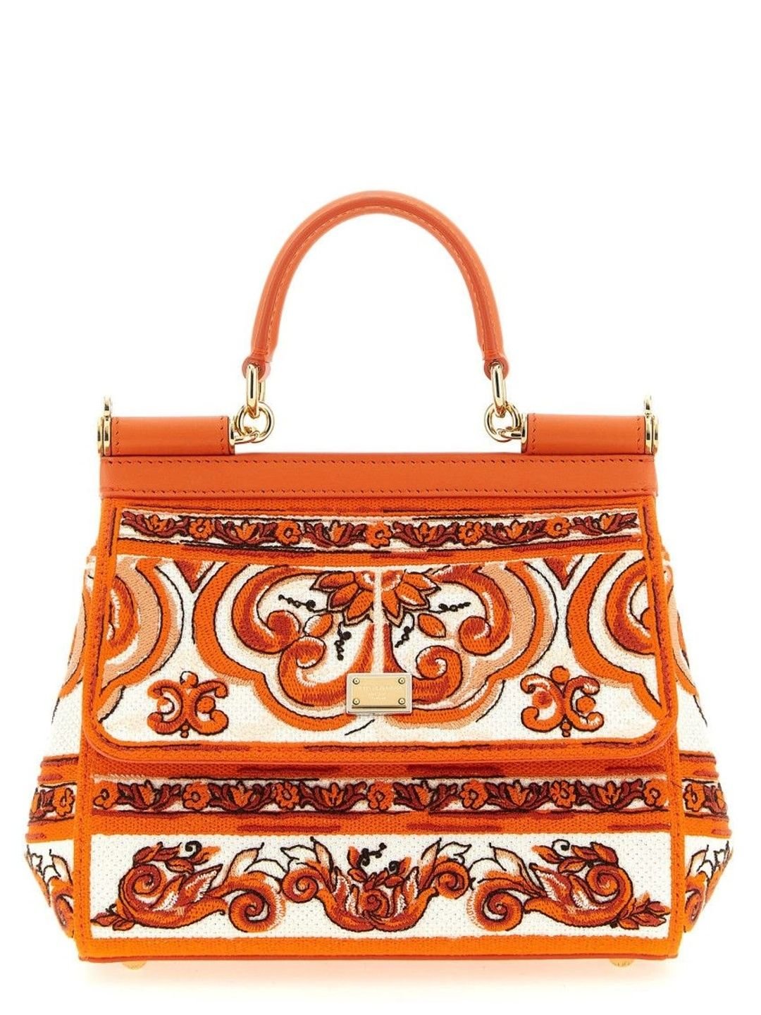Dolce & Gabbana Orange Sicily Small Satchel