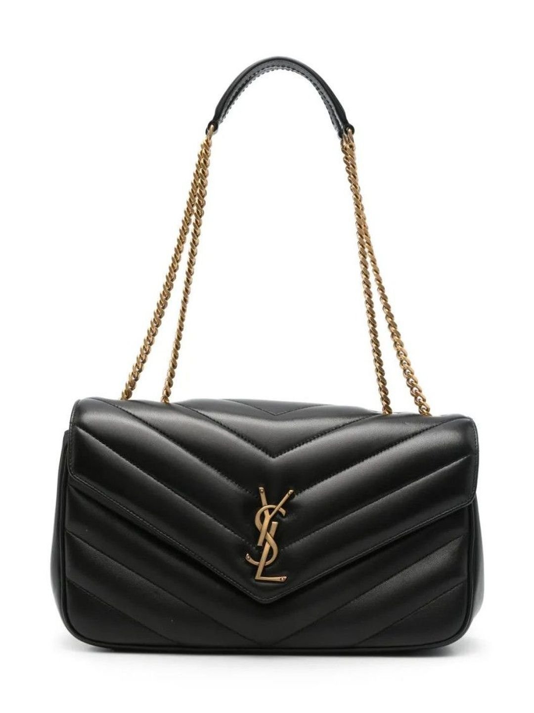 Saint Laurent Black Loulou Medium Shoulder Bag - Image 4