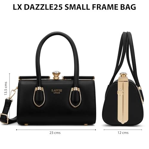 Lavie Luxe Women's Dazzem26 Frame Satchel Handbag | Satchel Bag For Work | Ladies Purse | Stylish Shoulder Bag | Gift For Women - Image 4