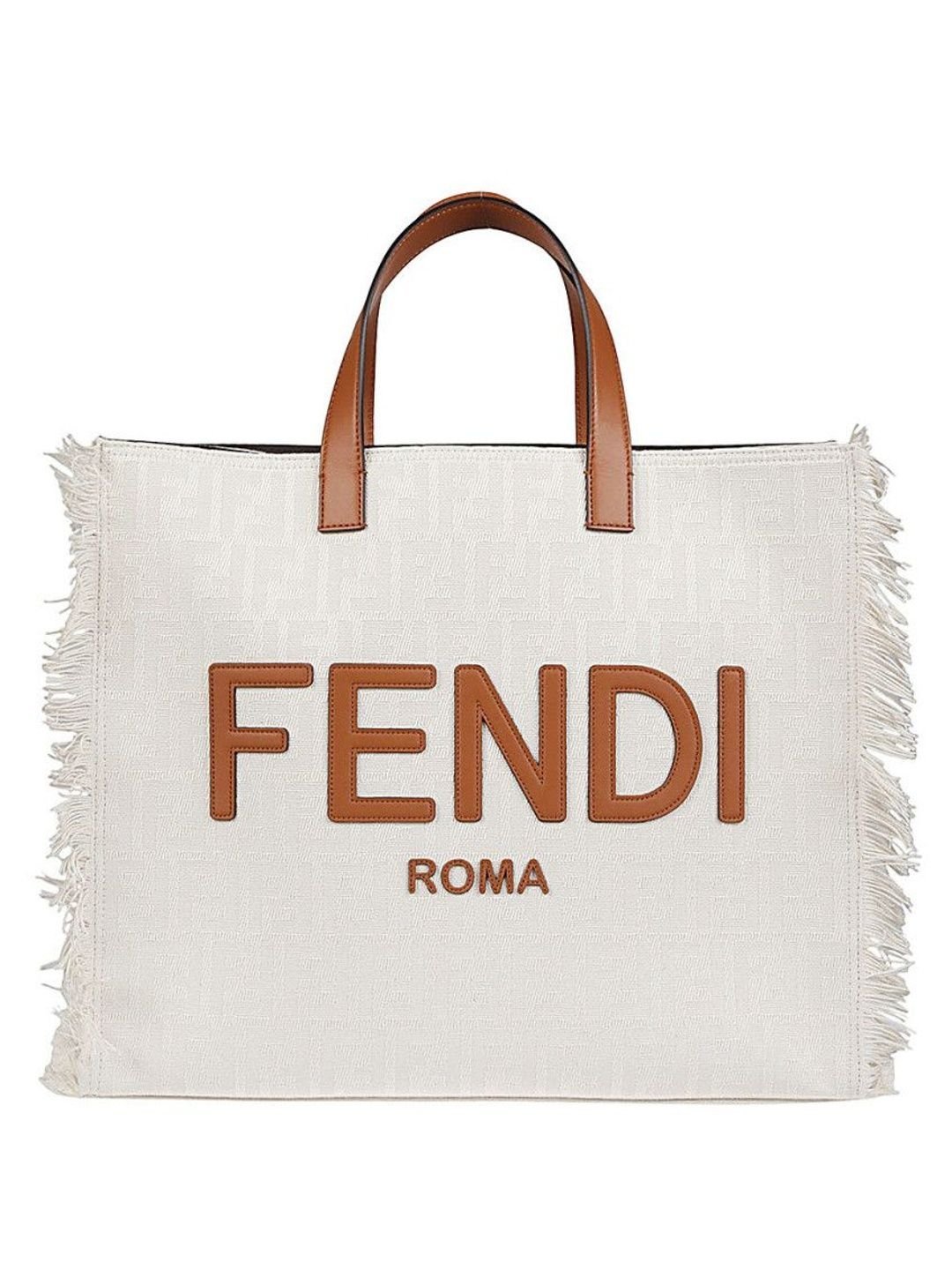 Fendi White FF shopper