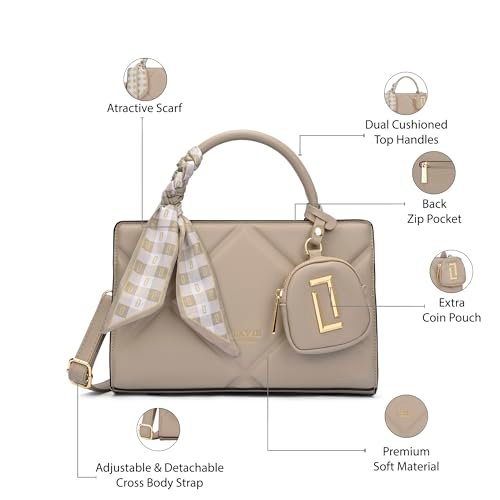 Lavie Luxe Women's Quaro26 Horizontal Small Satchel Handbag | Satchel Bag for Work | Ladies Purse | Stylish Shoulder Bag | Gift For Women - Image 3