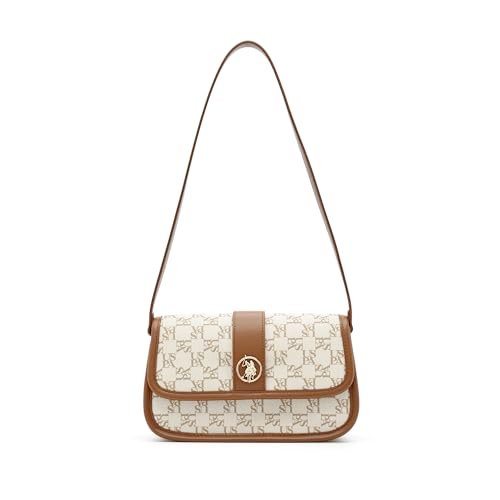 U.S. POLO ASSN. Trinity Monogram Crossbody Handbag | Twist Closure For Women | Stylish & Trendy Handbag