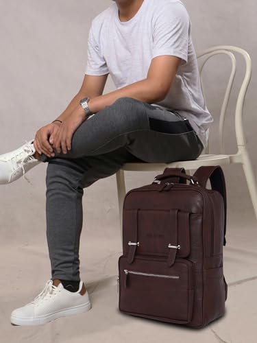 FUR JADEN Vegan Leather Stylish 15.6 Inch Laptop Backpack Travel Weekender Bag For Men Women | Vegan Leather - Image 2