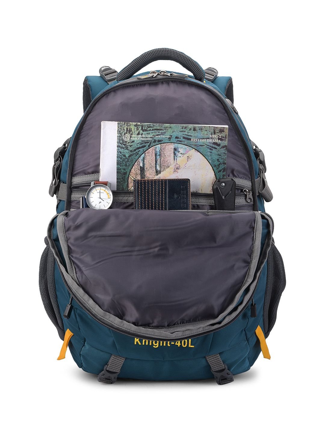 Provogue Unisex Sea Green Solid Backpack with rain cover 31L - Image 2