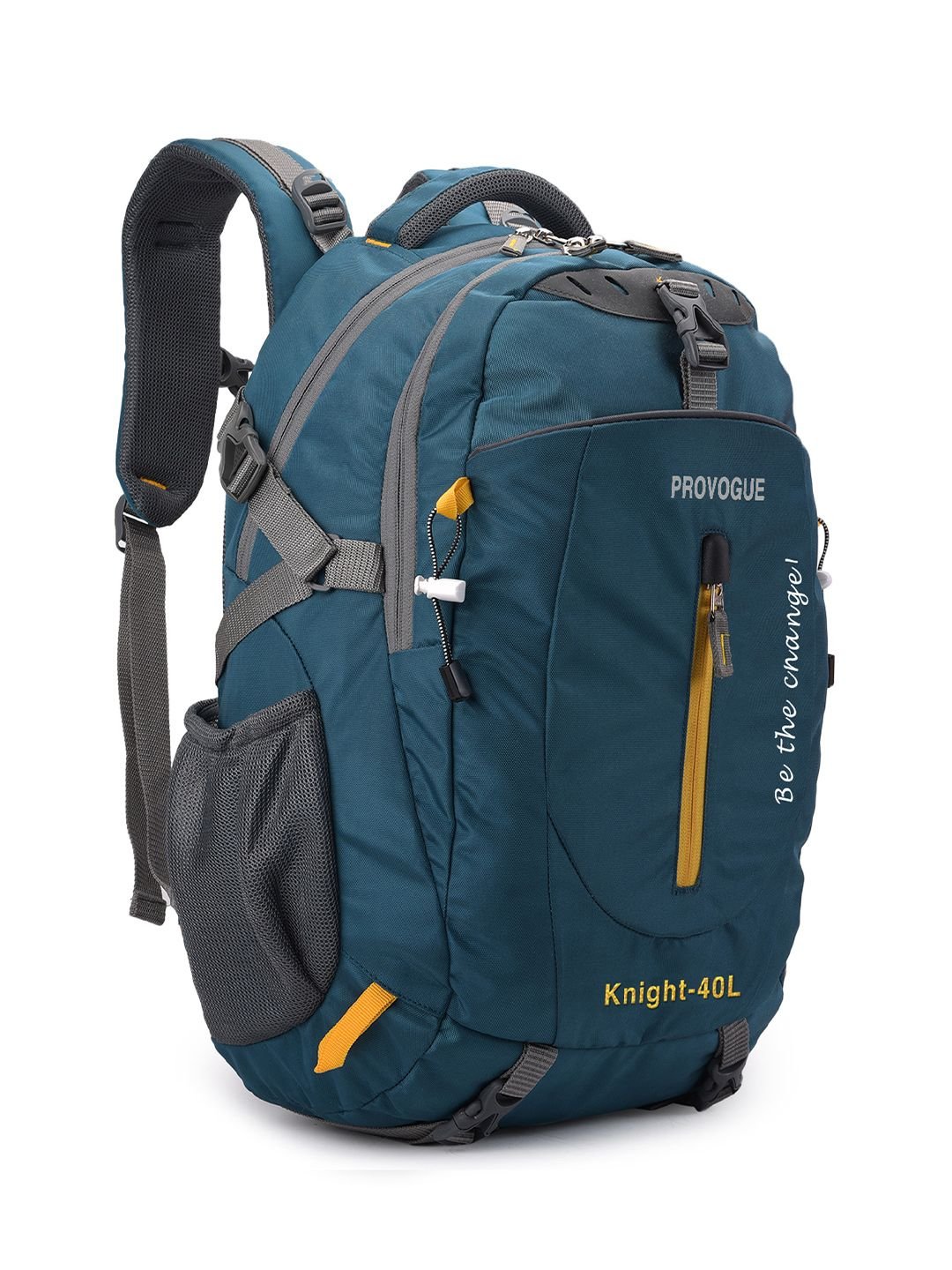 Provogue Unisex Sea Green Solid Backpack with rain cover 31L - Image 4