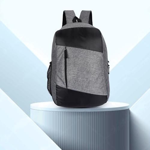 First Look 15L Laptop Backpack for Men & Women with Bottle Pocket | Padded Shoulder Straps, Multi Compartments | Durable Fabric Construction | Ideal for Travel & College Bag | Grey - Image 2