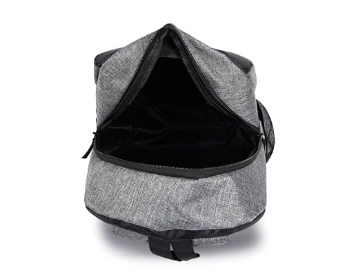 First Look 15L Laptop Backpack for Men & Women with Bottle Pocket | Padded Shoulder Straps, Multi Compartments | Durable Fabric Construction | Ideal for Travel & College Bag | Grey - Image 4