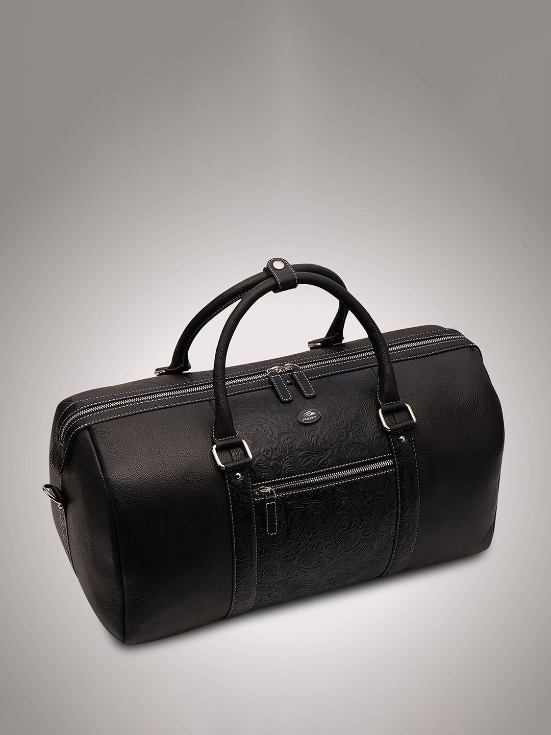 PERF Unisex Travel, Gym & Weekend Leather Duffel Bag With Two Short Handles - Image 2
