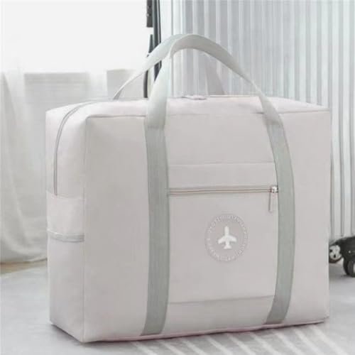 CAVALO – Be Unique Travel Bags for Luggage Spacious with Pockets Foldable Weekender Zipper Duffle Bag, Stylish Handbag Carry on Trolley Bag Waterproof (44 x 18 x 35 cm) (Beige) - Image 2
