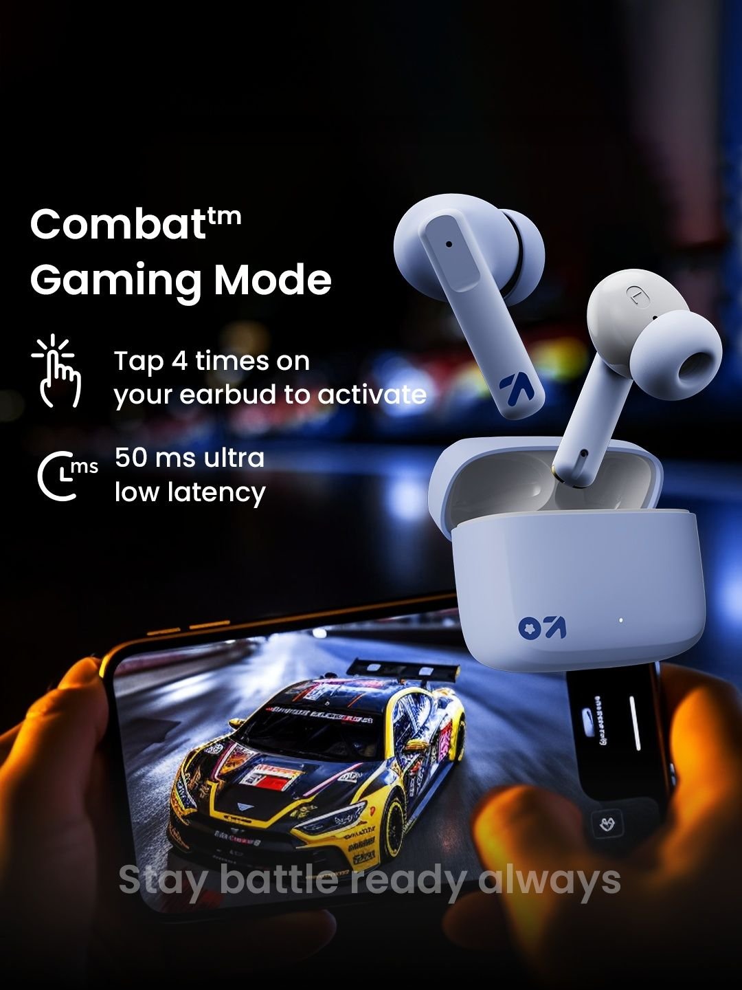GOBOULT Octave with 60Hr Battery, Quad Mic ENC, 50ms Ultra Low Latency, BT 5.3v - Image 3