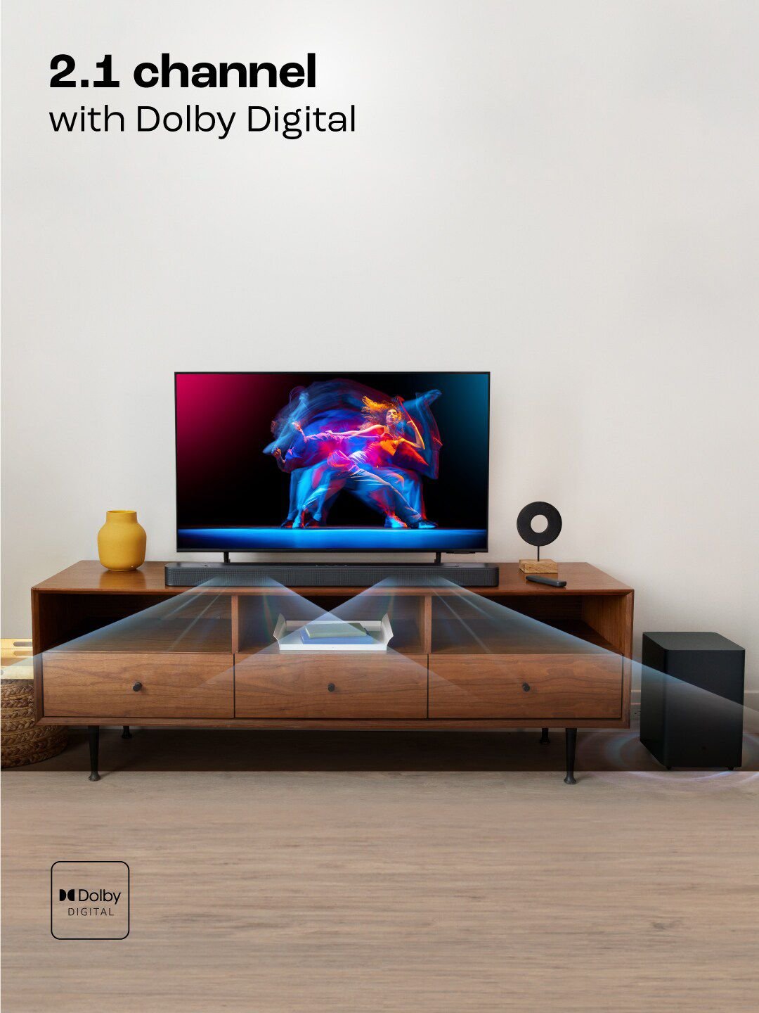 JBL Bar 2.1 Deep Bass (MK2) Dolby Digital Wireless 6.5" Subwoofer HDMI 300 W BT Soundbar - Image 2