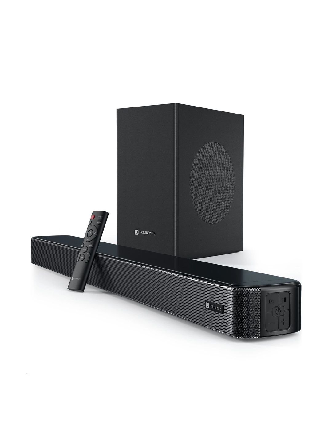 Portronics Spatial Arc Wired Subwoofer EQ Modes Soundbar - 200W