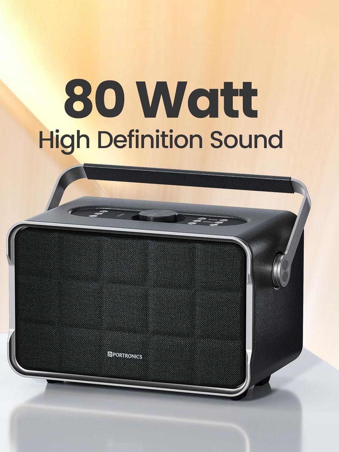 Portronics Grey Harmony 80W Premium Portable HD Sound Speaker 2.1 Channel - Image 2