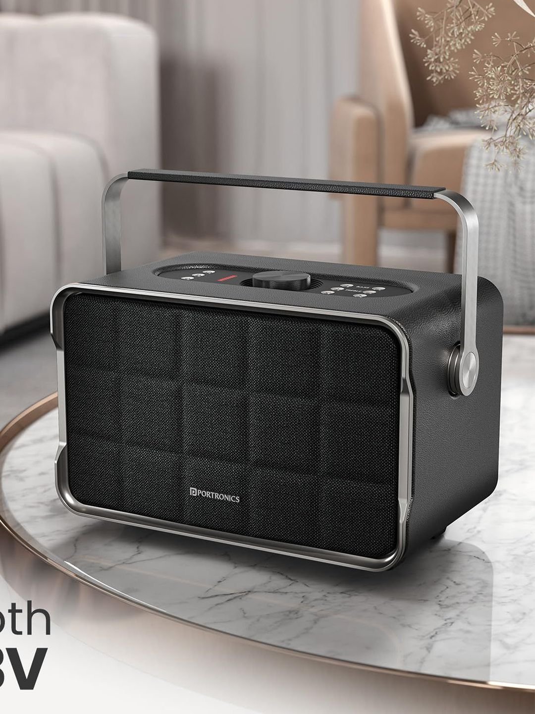 Portronics Grey Harmony 80W Premium Portable HD Sound Speaker 2.1 Channel - Image 3
