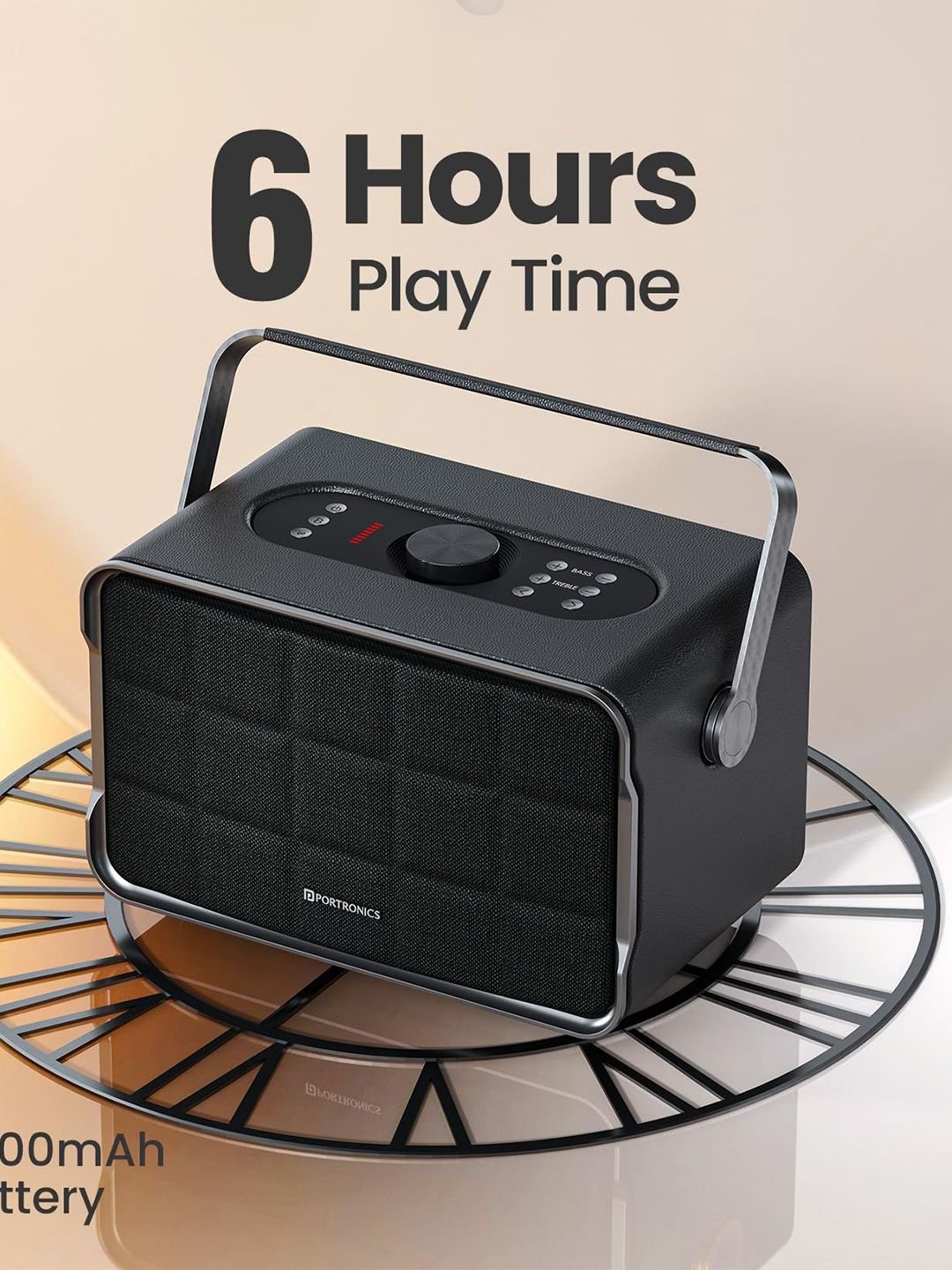 Portronics Grey Harmony 80W Premium Portable HD Sound Speaker 2.1 Channel - Image 4