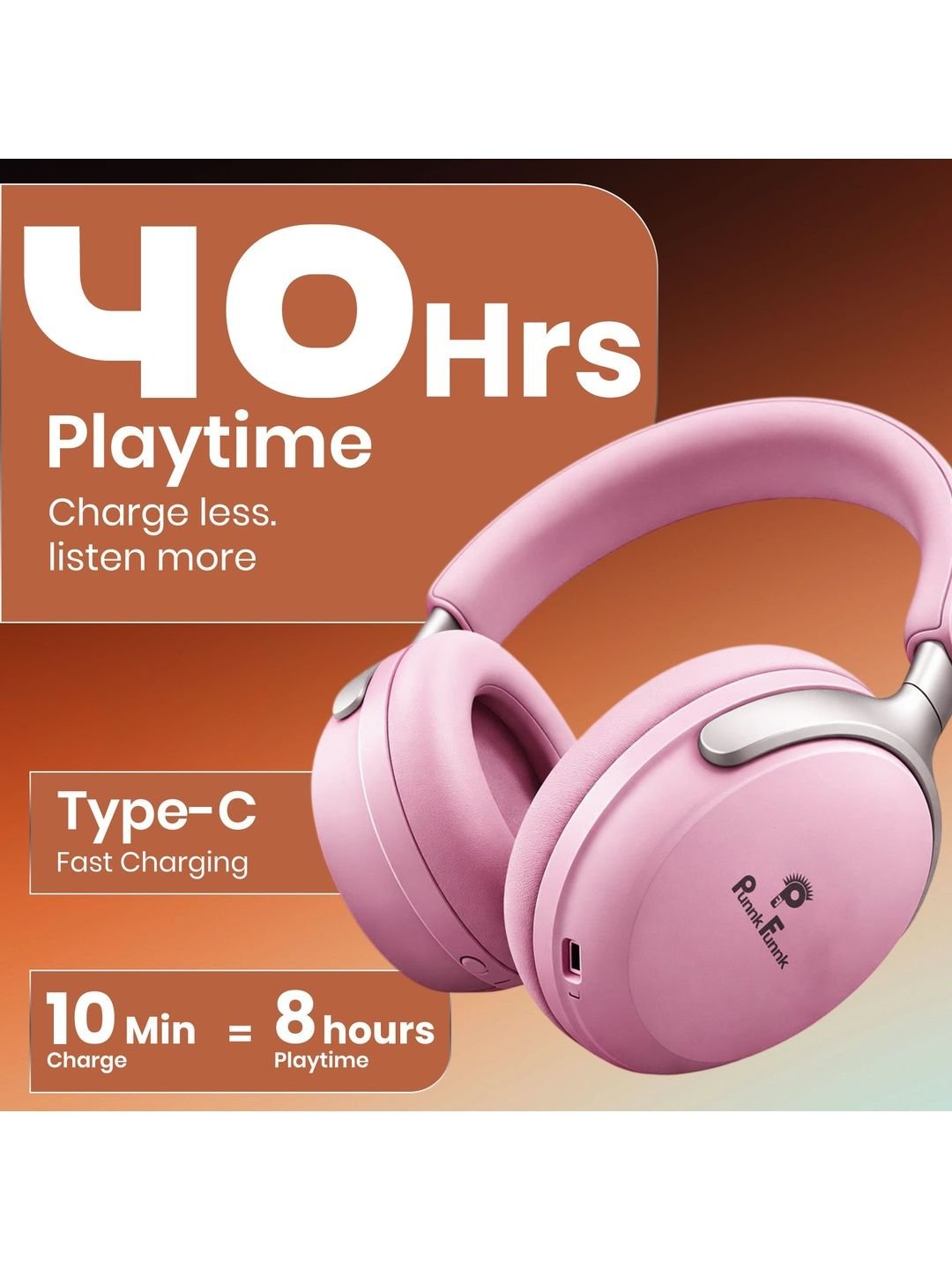 PunnkFunnk Wireless Over Ear Headphones - Image 3